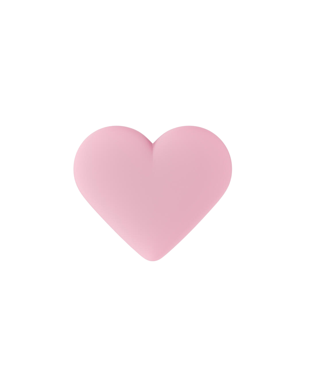 Silicone Heart sticker - Pink